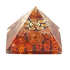 Natural 3 Mukhi Rudrakasha Om Yantra Pyramid