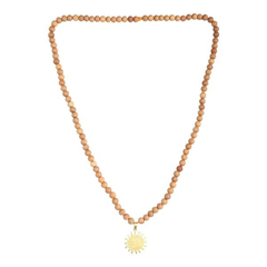 Natural Sandalwood With Surya Om Pendant
