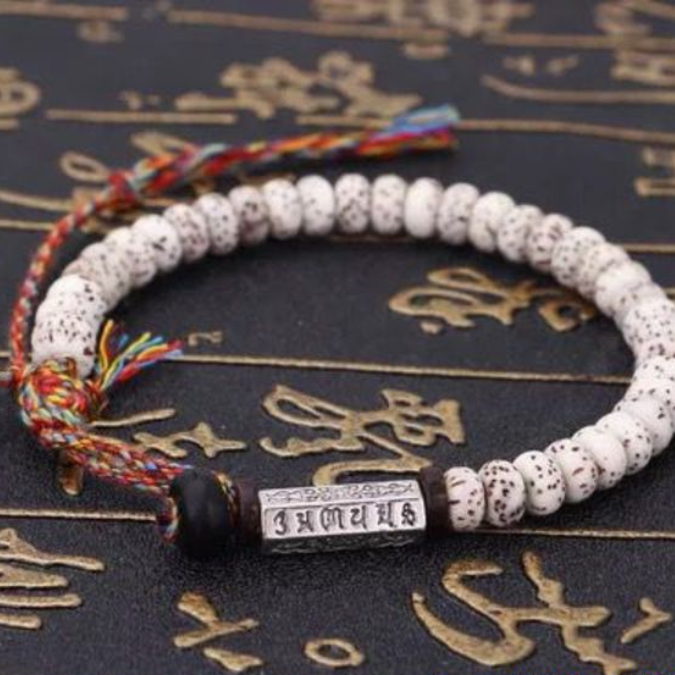 Natural Bodhi Seed Good Luck & Peace Charm Bracelet
