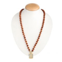 Natural Rudraksha Om Pendant