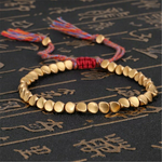 Natural Handmade Tibet Copper Bead Wealth Bracelet