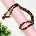 Natural Tiger Eye Stone & Rudraksha Pendant