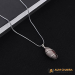 Natural Narmadeshwar Shivling Goodluck Wealth Charm Pendant With Chain