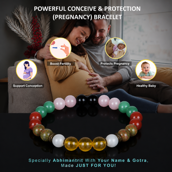 Natural Crystals Pregnancy Conceive & Protection Bracelet
