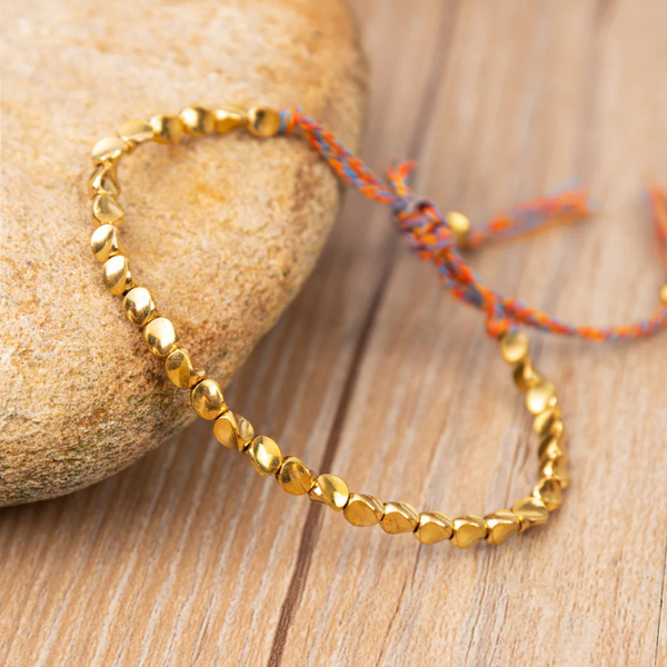 Natural Handmade Tibet Copper Bead Wealth Bracelet
