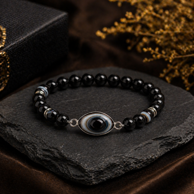 Natural Suleimani Hakik Eye Tumble Bracelet