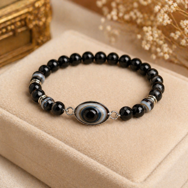 Natural Suleimani Hakik Eye Tumble Bracelet
