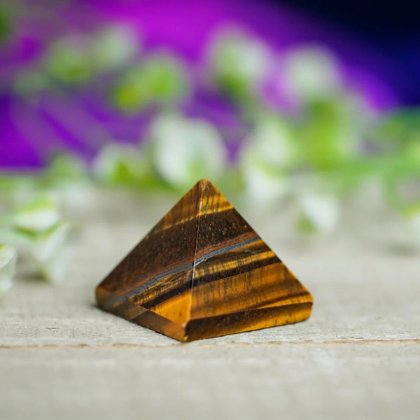 Natural Tiger Eye Pyramid For Negativity Protection