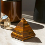 Natural Tiger Eye Pyramid For Negativity Protection