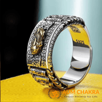 Tibetan Mantra Pixiu Fengshui Goodluck And Wealth Charm Ring