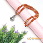 Natural Sandalwood & Rudraksha Stainless Steel Shiva Pendant