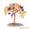 Natural Citrine & Amethyst Plate Tree