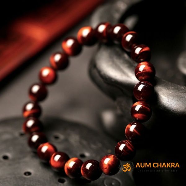 Natural Red Tiger Eye Stone Healing Bracelet