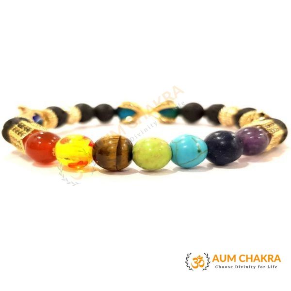 Natural 7 Chakra Stone Yantra Wealth Bracelet