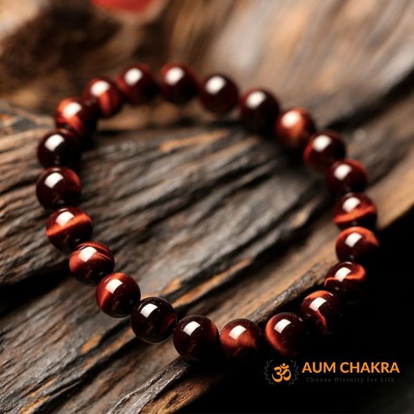 Natural Red Tiger Eye Stone Healing Bracelet