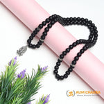 Black Onyx & Matte Agate With Stainless Steel Ganesha Pendant