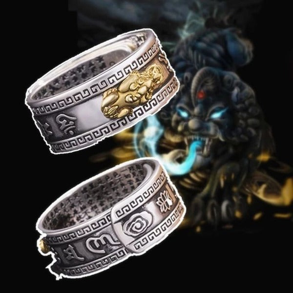Fengshui Pixiu God Wealth Mantra Authentic Ring